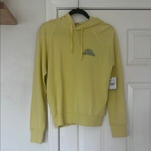 ☀️ 💟  O'Neill women’s small Yellow Hoodie Sweater. NWT. Retro. Mellow yellow. 💛